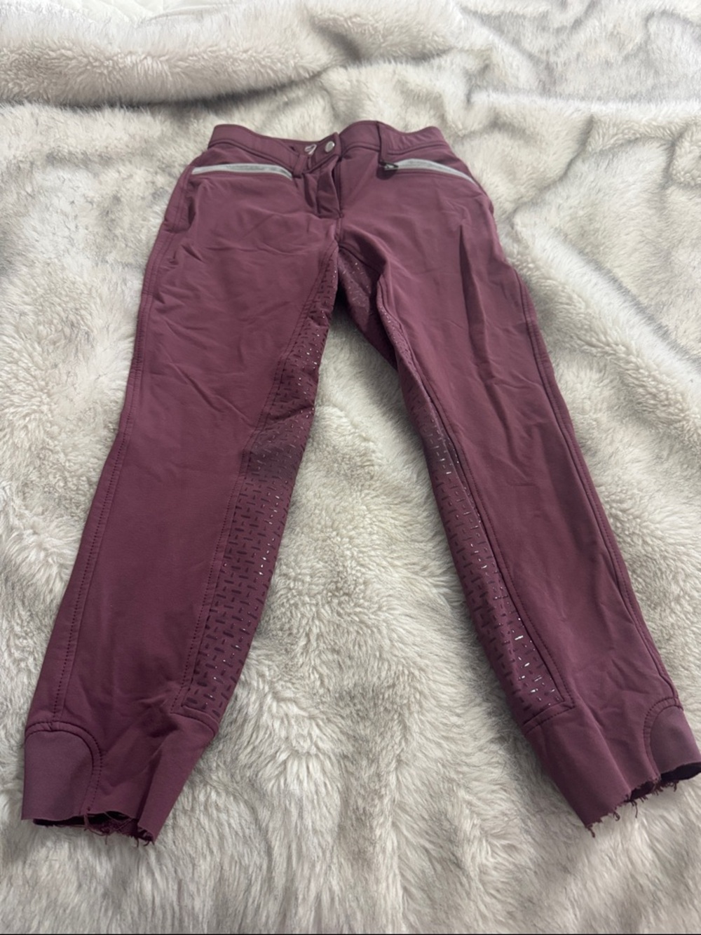 HKM Cavallino Marino Maroon Riding Leggings with Silicone grip 24